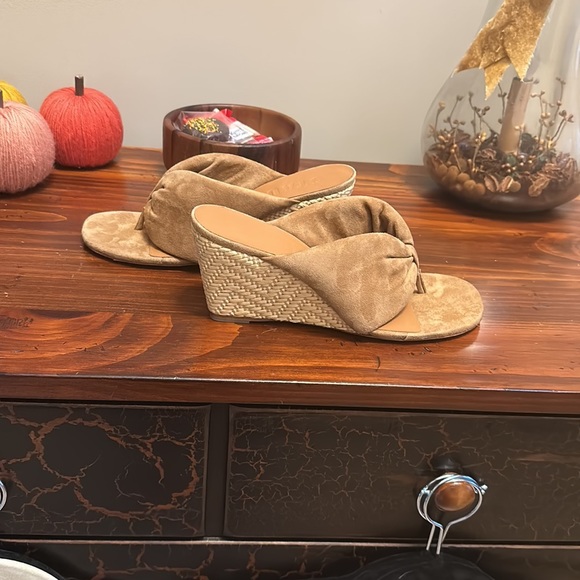 STAUD women’s Dahlia suede espadrille wedge sandals - Picture 10 of 16